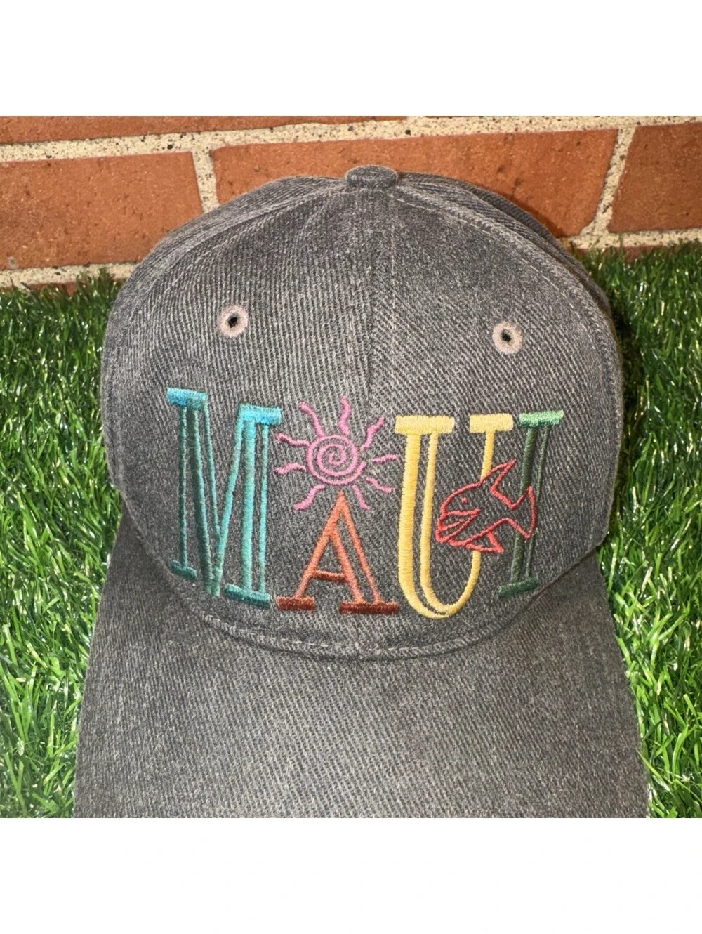 VTG Hawaiian Headwear Maui SnapBack Black Denim Hat